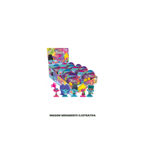 BALA - RICLAN - EM PO OVO SURPRESA GOPLAY TROLLS MORANGO - DP12